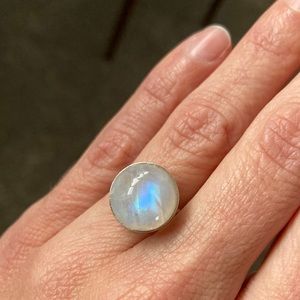 Rainbow Moonstone Ring